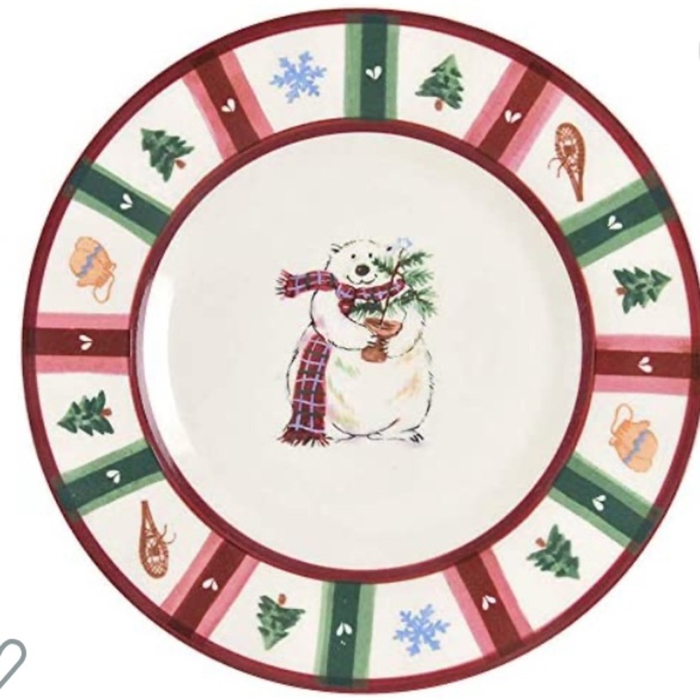 PFALTZGRAFF Snow Bear Salad Plates 8 3/8" White Bear W/Scarf, Holiday/Ch… - Picture 1 of 5